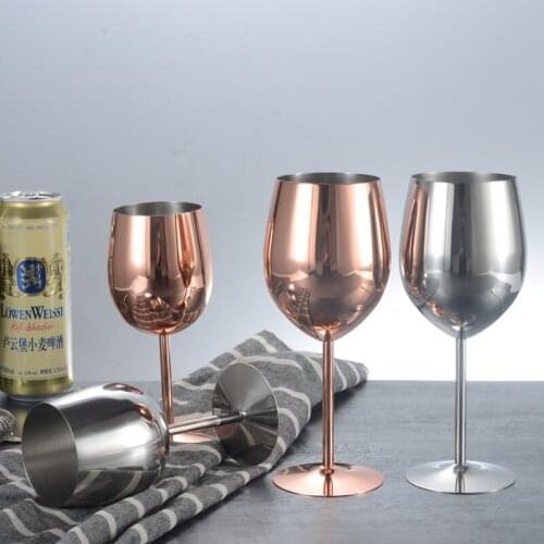 304 stainless steel gold red wine cup large high foot wine cup home decoration European style creative wineglass drinking cup