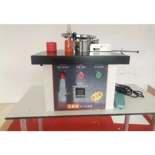 Woodworking Edge Banding Machine No speed regulation Mini Manual Wood Cutting Pvc Curved Straight Edge Machine Manual Broken Bel