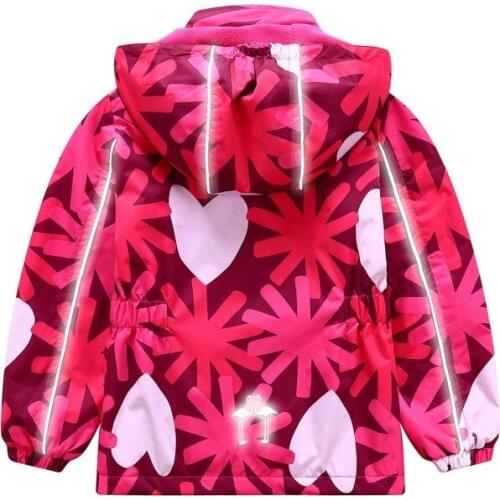 Kids Girls Fleece Lined Hooded Windbreaker Winter Jackets Children Toddler Girl Top Coat Clothes