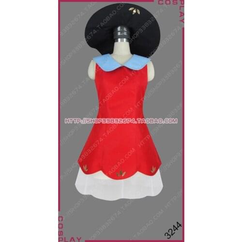 Pocket Monsters Cosplay Lillie Kakyuu Red Dress Outfit Costume S002