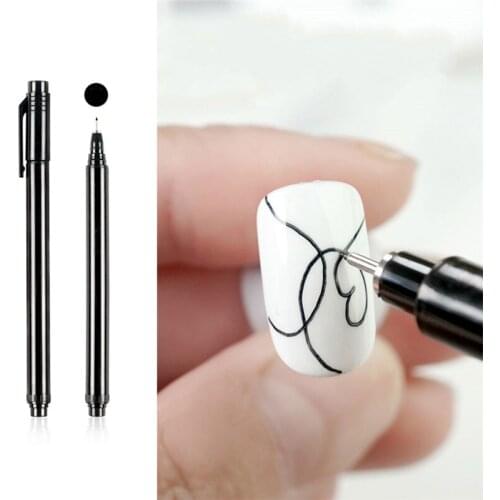 Nail Brush Painting Drawing Lines Pen 3D Tips DIY Nail Art Graffiti Pen Flowers Design Nail Art Books Salon Manicure Tools