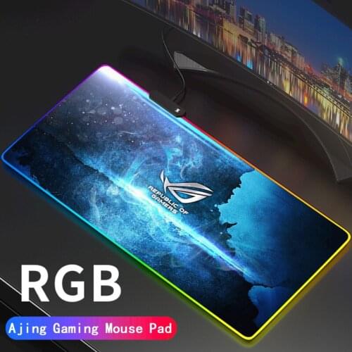Republic of Gamers Large RGB Gaming Asus Mouse Pad ROG Gamer Mousepad LED Light USB Wired Non-Slip Mause Mice Support DIY