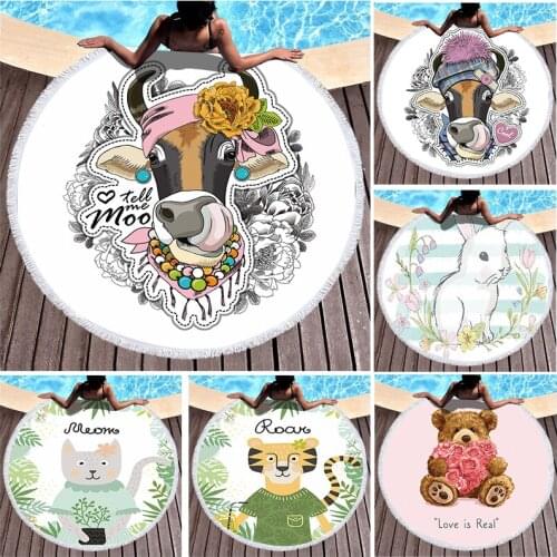 Creative cartoon animals Sea beach towel Fringed beach towel Microfiber towel Towel beach Beach mat Bath towels Beach towel spa