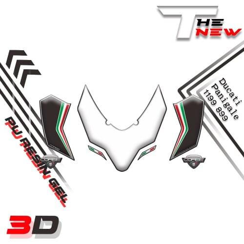 Hot sell Motorcycle Front Fairing Motor Number Board 3D Gel Protector for for Ducati panigale 1199 899 2012-2015 2013 2014