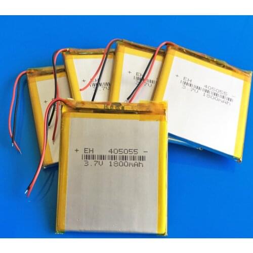 5 pcs 405055 3.7V 1800mAh lipo polymer lithium rechargeable battery cells for MP3 power bank Tablet PC camera speaker 4*50*55mm