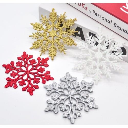 1 Set of Shiny Snowflake Decoration Christmas Small Applique Wholesale Wedding Celebration Supplies Winter Christmas