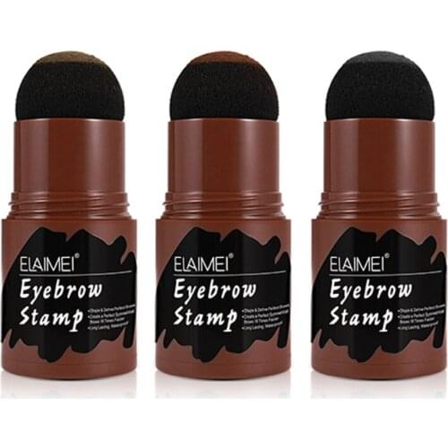 Eyebrow Stamp Shaping Kit Brow Powder Stamp Makeup with 10 Reusable Eyebrow Stencils 2 Eyebrow Pen Brushes