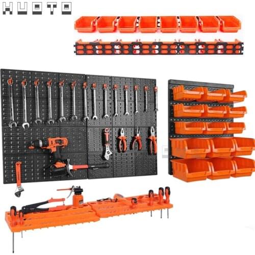 ABS Wall-Mounted Hanging board Parts Storage box Tool Parts Garage Workshop Storage Hardware Screw Wrench Classification Case