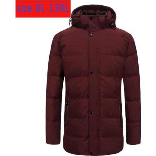 New Balck Green Red High Quality Down Jacket Hoodie Men Fashion Thick Casual Super Large Coat Plus Size XL-9XL10XL11XL12XL13XL