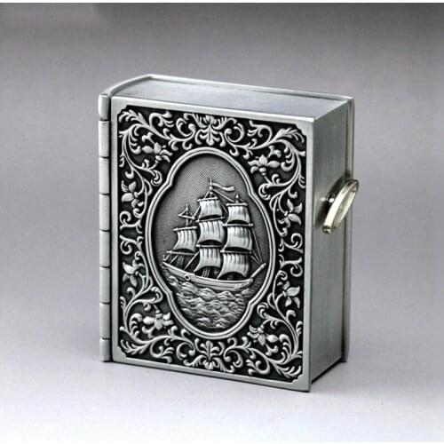 Handmade Embossed Book Music Box Metal Sky City Creative Gift for Boys and Girls 2021 New Year Christmas Holiday Birthday Gift