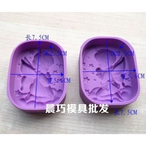 Silicone single Angel manual soap mould male and female small angel mold
