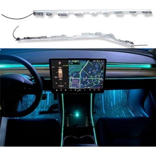 LED ambient light is suitable for Tesla MODEL 3 modified atmosphere light 64 color car interior decoration light music breathing