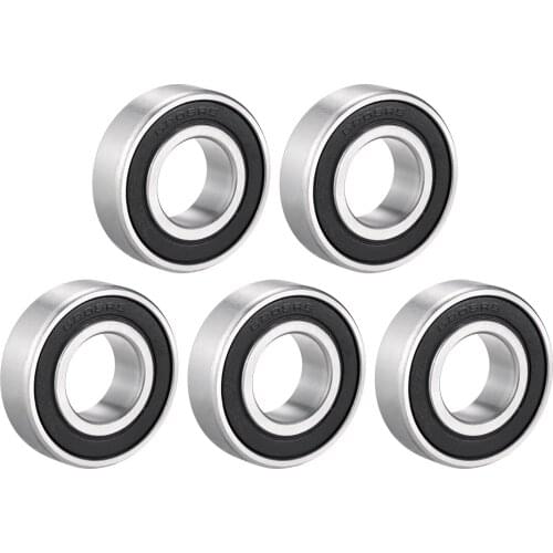 Uxcell Deep Groove Ball Bearing 6200 Series Single Sealed Chrome Steel Bearings 6205RS (5Qty)