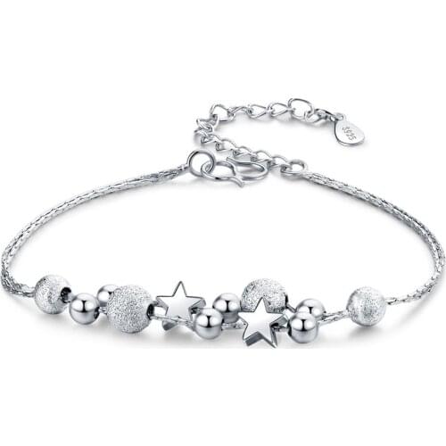 Fashion 925 Sterling Silver Stackable Star Bracelet for Women Wedding Jewelry Pulseira Fashion Statement Bijoux