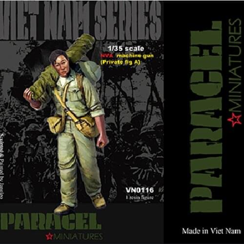 1/35 MACHINEGUN, Resin Model Soldier GK, Vietnam war theme, Unassembled and unpainted kit