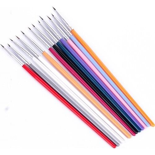 12pcs Professional Nail Brushes Pens Manicure Nail Tools Makeup Brushes Nail Art Drawing Pen For Nail Makeup Tool Accessories