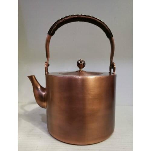 2.2L handmade antique thickened copper boiled tea burning water teapot Japanese tea set