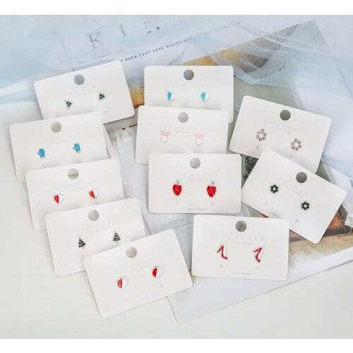 2021 New Korea Fashion Simple Style Earrings Cute Cartoon Earrings Heart-shaped Earrings Jewelry Wholesale