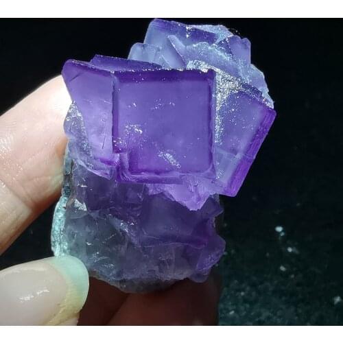 33.6gNatural rare purple fluorite cluster mineral teaching specimen CRYSTAL HEALING CRYSTAL QUARTZ GEM home decoration