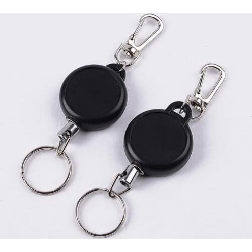 80%HOTFashion Flexible Keychain Key Ring Wire Rope Chain Stretched Bag Wallet Decor