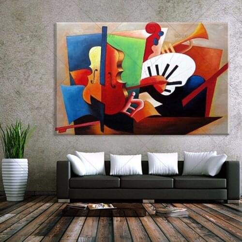 Abstract art painting modern Instrument pictures Home large wall paintings handmade oil painting for living room wall decor art