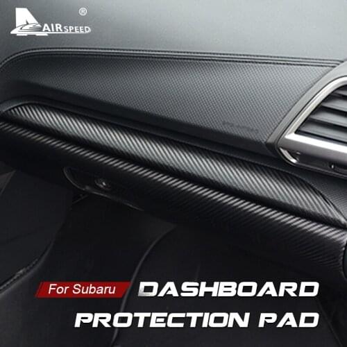 AIRSPEED for Subaru Forester XV 19-20 Accessories Leather Carbon Texture Interior Protection Dashboard Mat Door Anti Kick Pad