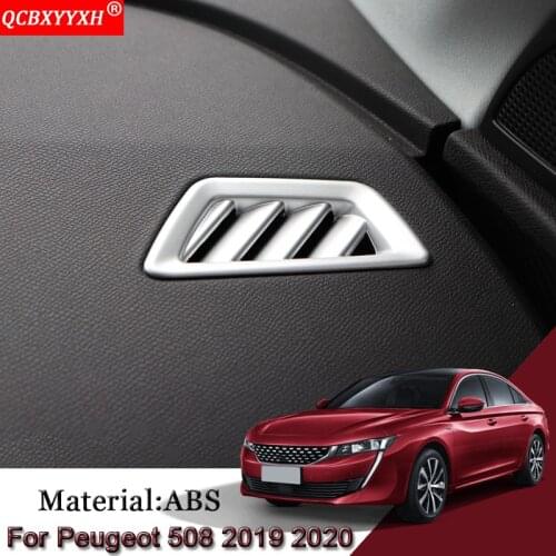 Car Styling ABS Car Dashboard Frame Air Conditioning Outlet Cover Sequins Stickers Car Accessories Fit For Peugeot 508 2019 2020