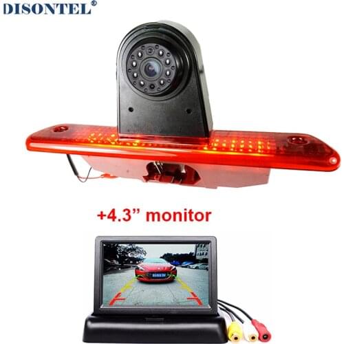 HD Car Brake Light Rear View Camera For Citroen Jumpy/Peugeot Expert/ Toyota Proace 2007-2016 DC 12V With 4.3" LCD Monitor