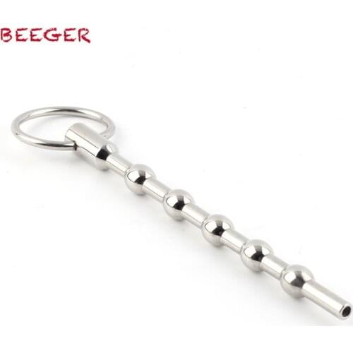 BEEGER Bumper Penis Plug Cum Thru with Ribbed Shaft and Glans Ring