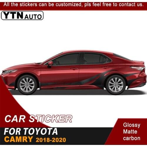 Side Door Body Car Stickers For Toyota Camry 2018 2019 2020 Stripe Graphic Vinyl Cool Car Decals Decoration Car Accessories