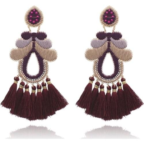 Handmade Big Long Drop Dangle Earring Korean бежутерия bee shpae Tassel Accessories Jewelry for women charming pendant 2020