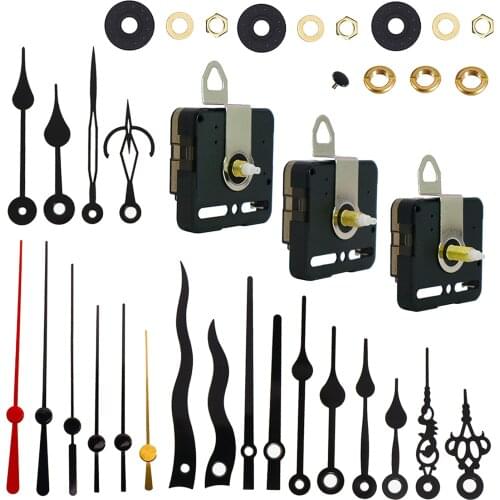 Wall Quartz Clock Movement Mechanism Repair Parts Set Non-Ticking Long Hands