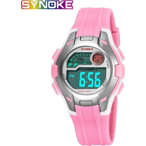 SYNOKE Childrens Watch Digitally Teenage Watches Girls Kids Watch Waterproof Boy Silicone Sports Watch Strap montre enfant