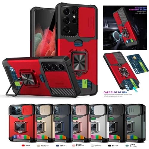 Luxury 2 in 1 Phone Case for Samsung Galaxy A82 A72 A52 A42 A32 A12 S21 Ultra Note 20 Funda Card Slot Wallet Car Mgnetic Cover