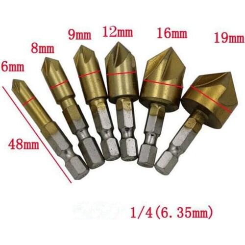 Wood Working Tool 6MM-19MM Wood Hole Opening Wood Working Tools Power Tool Accessories Dremel 6PCS Woodworking