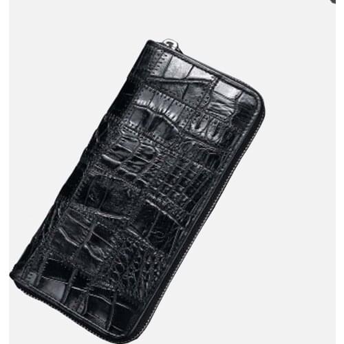 Linshe new crocodile long men wallet male crocodile leather zipper men handbags business Hand bag male clutch bag