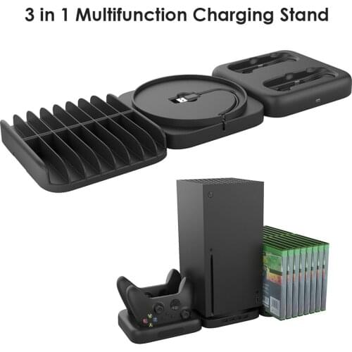 Electronic Machine Accessorie Charging Docks Game Disc Storage Stands for X-BOX SX 3-in-1 Gamepad Controller