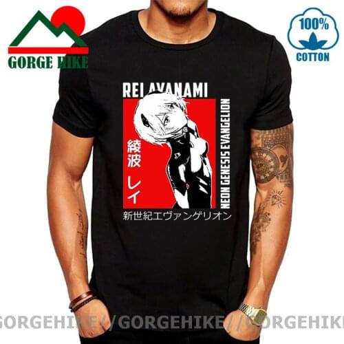 Funny Japan Anime Rei Ayanami Evangelion T Shirt Men Manga Unisex Streetwear T-shirt Casual Short Sleeve Oversized Tshirt Tees