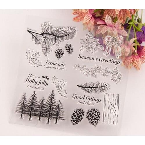Hot sale Pine cone Transparent Clear Stamps / Silicone Seals Roller Stamp for DIY scrapbooking photo album/Card Making
