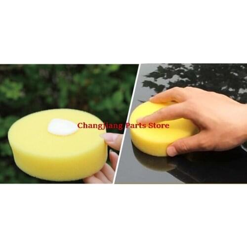 HOT 12pcs/Set Car Window Cleaning Anti-Scratch Car Circle Clean Wax/Polish Yellow Foam Soft Sponges Pad Durable to use Tools