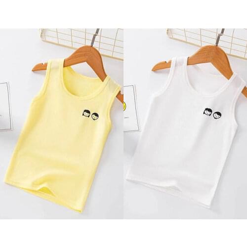 Pure Cotton Summer Children Vest Spring Autumn Underwear Boys And Girls Undershirt Ropa Interior Femenina Tops For Girl