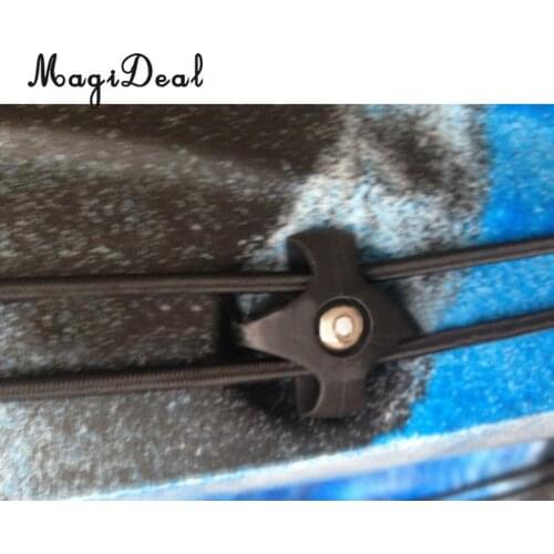 MagiDeal Durable 6Pcs Water Sport Black Nylon Deck Line Guide - Canoe Marine Rowing Boat Dinghy Kayak Surfing Fitting Accessory