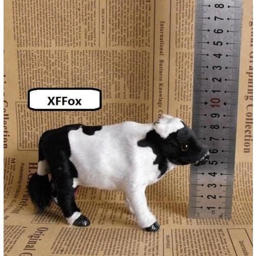 Small cute real life cow model plastic&furs simulation cow doll gift about 15x6x9cm xf1907