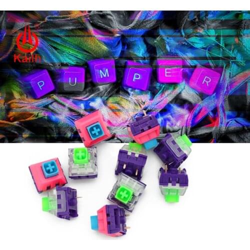 Kailh&Domikey Box Pink purple cover eva Mechanical keyboard switch with tactile handfeeling 62g/67g