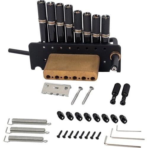 Metal Headless Electric Guitar Bridge Tremolo Block DIY(Black)