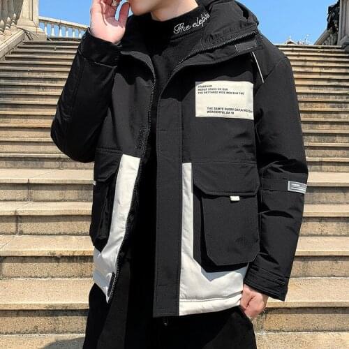 2021 New Mens Winter Jacket Hooded Thicken Warm Men Parka Coat Zipper Casual Outerwear Windproof Jackets Mens Windbreaker 4XL