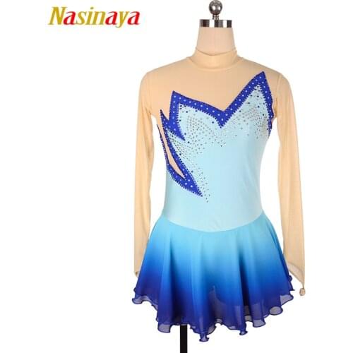 Nasinaya Figure Skating Dress Customized Competition Ice Skating Skirt for Girl Women Kids Patinaje Gymnastics Performance 86