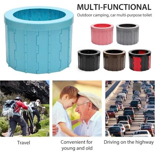 Portable Folding Travel Mini Toilet Urinal Mobile Seat For Camping Hiking Long Trip Convenient Car Potty Toilet Vehicular Urinal