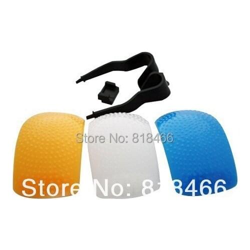 Free shipping +tracking number 12pcs/lot 3 Color Pop up Flash Diffuser For sony canon Nikon D90 D7000 D5100 D3000 D80 D70