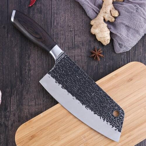 Hand-Forged Slicing Knife Not Easy To Rust Quality Stainless Steel Chef Knife Cooking Tool Chinese Style Chopping Slicing Knife
